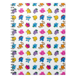 Mr Men & Little Miss   Dancing Neon Pattern Notebook
