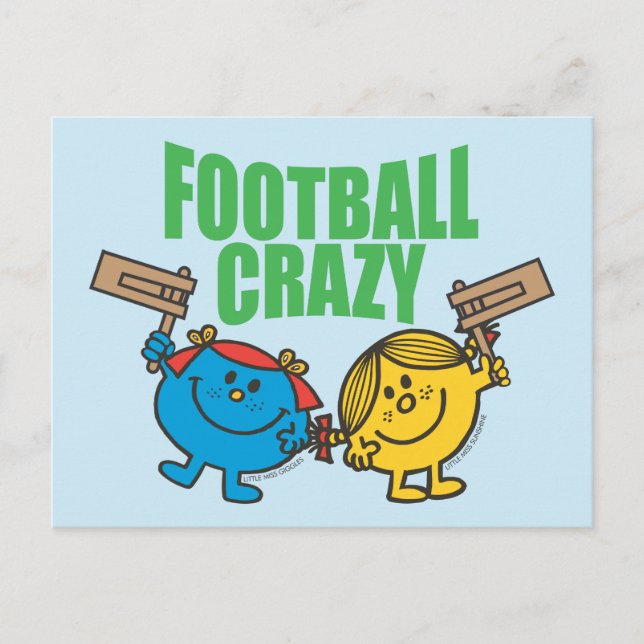 Mr. Men Little Miss Football Crazy Postcard (Front)