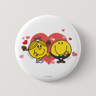 Mr. Men Little Miss Happy Sunshine Wedding 2 Inch Round Button