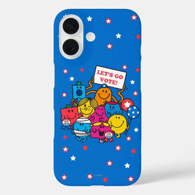 Mr. Men Little Miss Let's Go Vote! Case-Mate iPhone Case (Back)