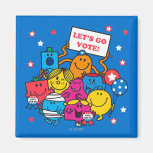 Mr. Men Little Miss Let's Go Vote! Magnet