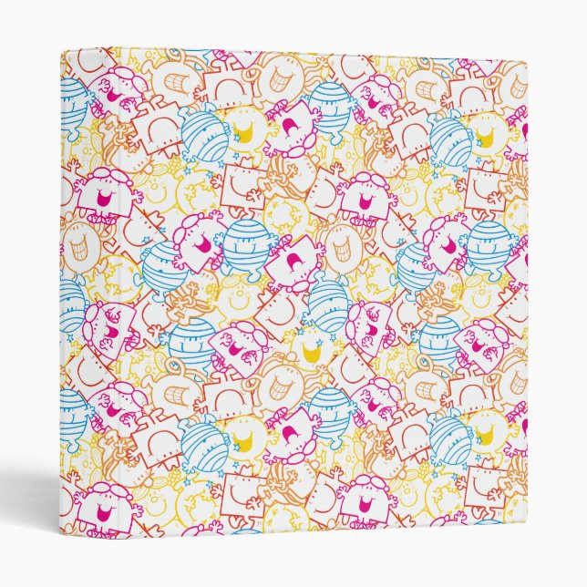 Mr Men & Little Miss | Neon Colours Pattern Binder (Front/Spine)