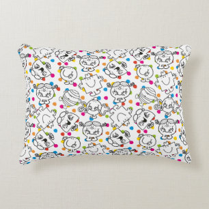 Mr Men & Little Miss   Rainbow Polka Dots Pattern Accent Pillow