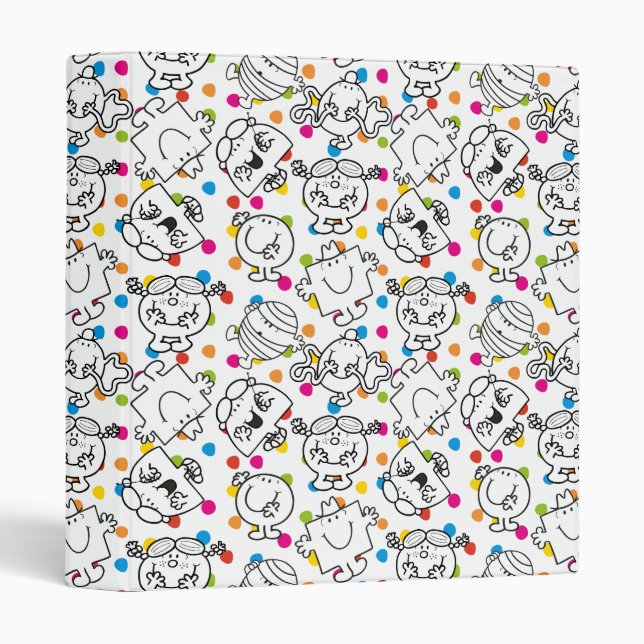 Mr Men & Little Miss | Rainbow Polka Dots Pattern Binder (Front/Spine)