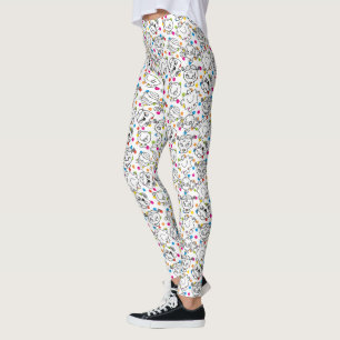 Mr Men & Little Miss Rainbow Polka Dots Pattern Leggings