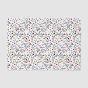 Mr Men & Little Miss   Rainbow Polka Dots Pattern Tissue Paper