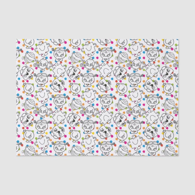 Mr Men & Little Miss | Rainbow Polka Dots Pattern Tissue Paper (Front)