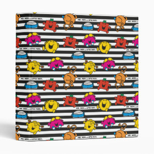 Mr Men & Little Miss   Stripes Pattern Binder