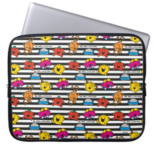 Mr Men & Little Miss   Stripes Pattern Laptop Sleeve