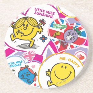 Mr. Men & Little Miss UK Hearts Coaster