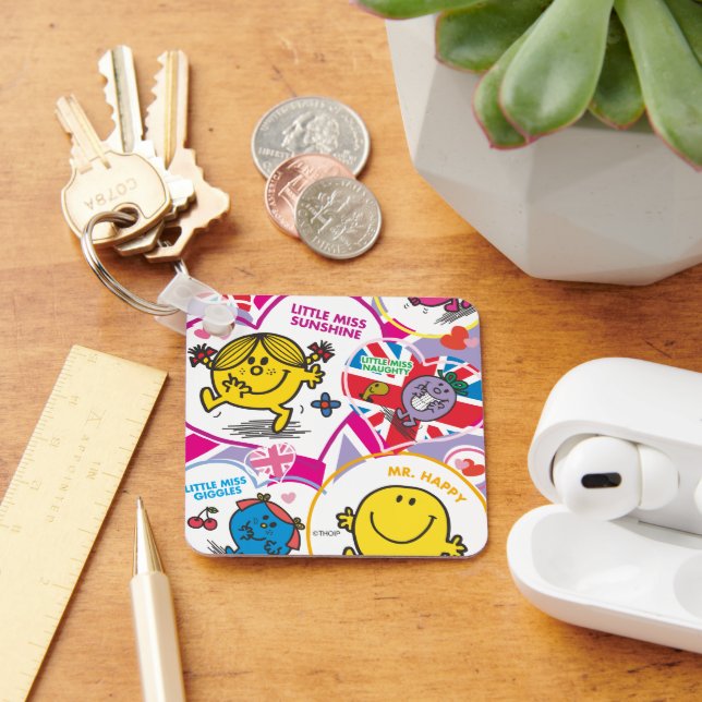 Mr. Men & Little Miss UK Hearts Keychain (Desk)