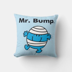 Mr. Men   Mr. Bump is a Clutz Throw Pillow