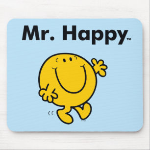 Mr. Men   Mr. Happy Is Always Happy Mouse Pad