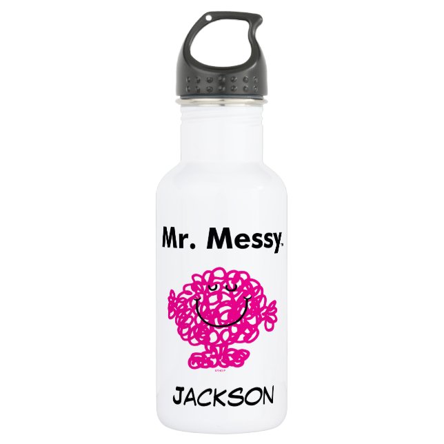 Mr. Men | Mr. Messy Is Cute, But Messy 532 Ml Water Bottle (Front)
