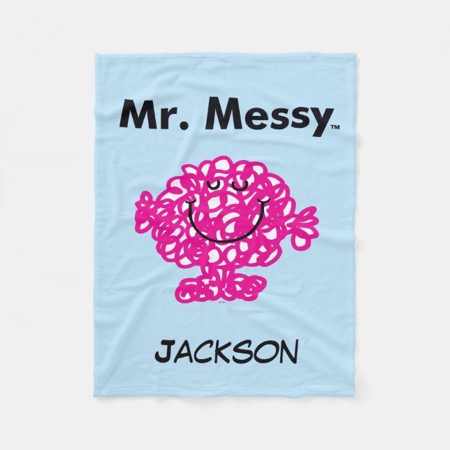Mr. Men | Mr. Messy Is Cute, But Messy Fleece Blanket (Front)
