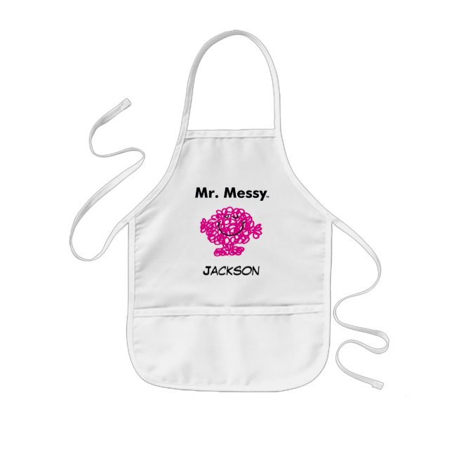 Mr. Men | Mr. Messy Is Cute, But Messy Kids Apron (Front)