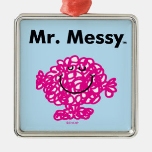 Mr. Men   Mr. Messy Is Cute, But Messy Metal Ornament