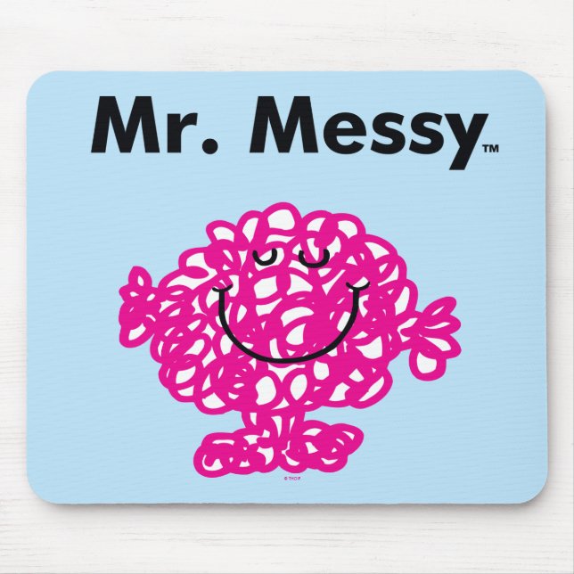 Mr. Men | Mr. Messy Is Cute, But Messy Mouse Pad (Front)