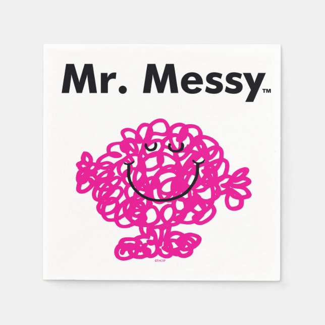 Mr. Men | Mr. Messy Is Cute, But Messy Napkin (Front)