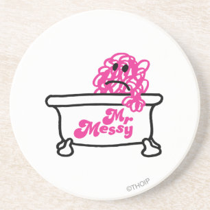 Mr. Messy Bathtub Logo Coaster