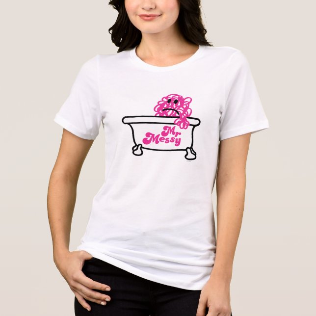 Mr. Messy | Bathtub Logo Tri-Blend Shirt (Front)