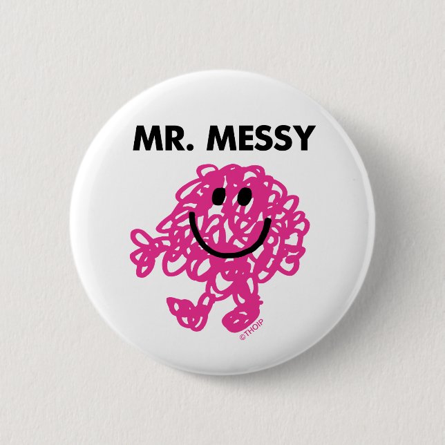 Mr. Messy | Classic Pose 2 Inch Round Button (Front)