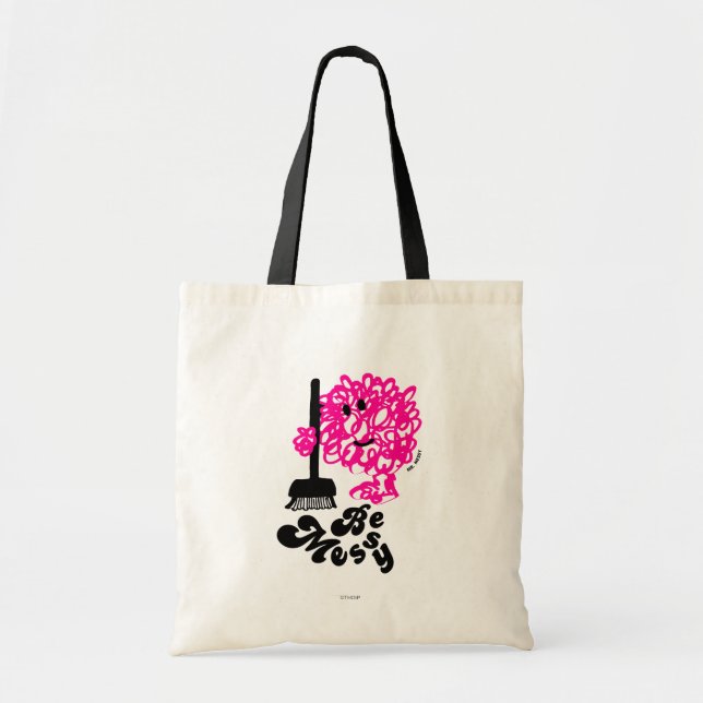 Mr. Messy Cleaning Up Tote Bag (Front)