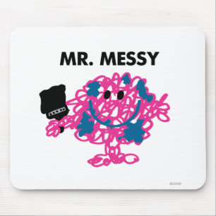 Mr. Messy Holding A Paintbrush Mouse Pad