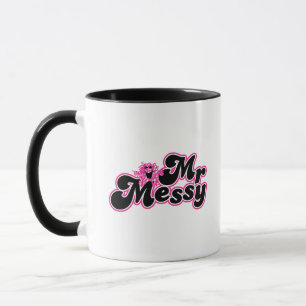 Mr. Messy   Large Black & Pink Letters Mug