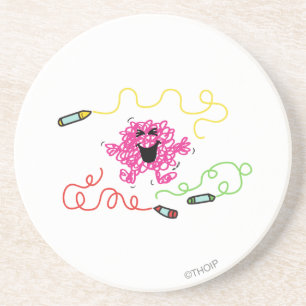 Mr. Messy Playing With Crayons Coaster