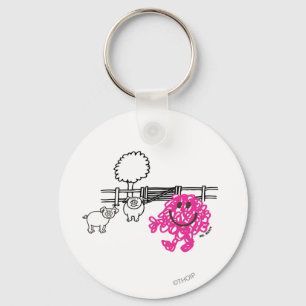Mr. Messy & Two Pigs Keychain