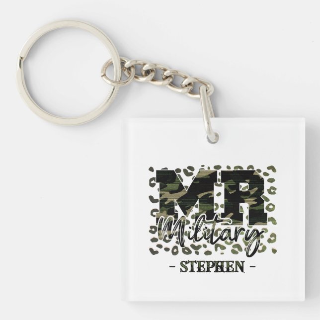 Mr. Military Camouflage Keychain (Front)