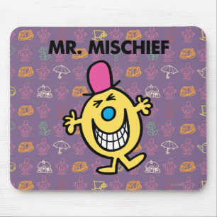 Mr. Mischief Smiling Gleefully Mouse Pad