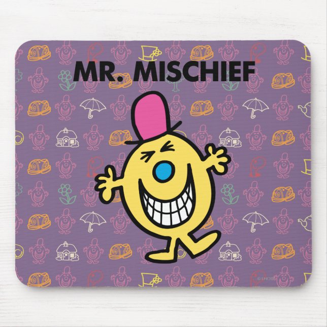 Mr. Mischief | Smiling Gleefully Mouse Pad (Front)
