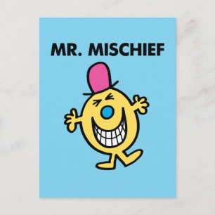 Mr. Mischief Smiling Gleefully Postcard