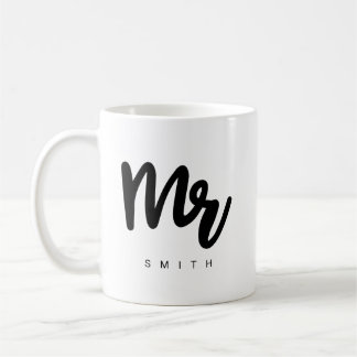 Mr. | Modern Typography Personalizable Coffee Mug