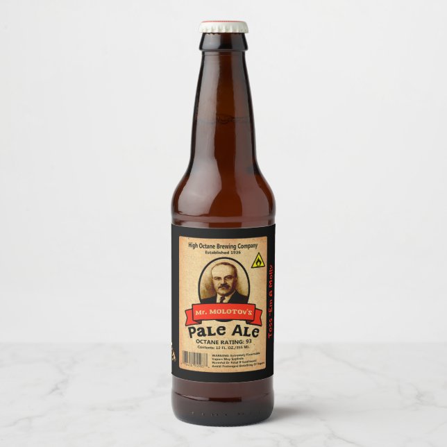 Mr. Molotov's Pale Ale Beer Bottle Label (Front)