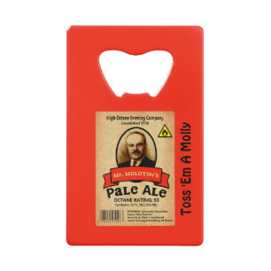 Mr. Molotov's Pale Ale Label Credit Card Bottle Opener