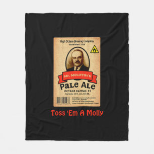 Mr. Molotov's Pale Ale Label Fleece Blanket
