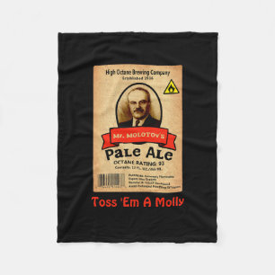 Mr. Molotov's Pale Ale Label Fleece Blanket