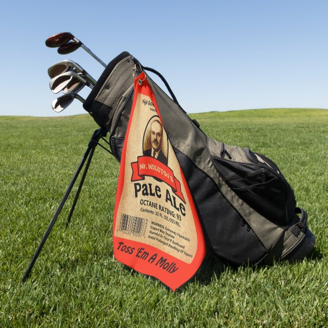 Mr. Molotov's Pale Ale Label Golf Towel (Green)