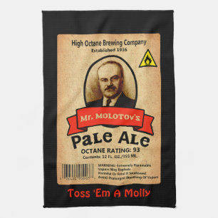 Mr. Molotov's Pale Ale Label Kitchen Towel