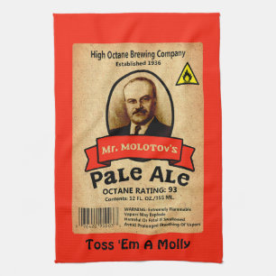 Mr. Molotov's Pale Ale Label Kitchen Towel