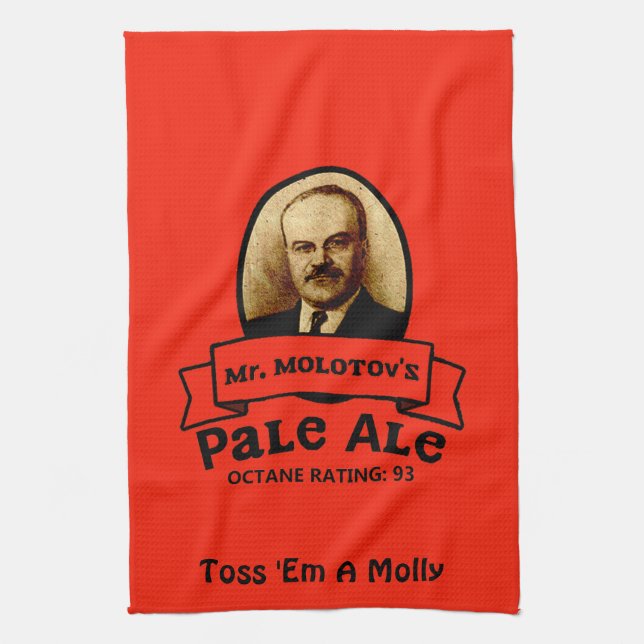 Mr. Molotov's Pale Ale Label Kitchen Towel (Vertical)