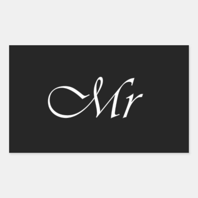 Mr Monogram Sticker (Front)