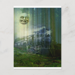 MR MOON AND GHOST TRAIN.jpg Postcard