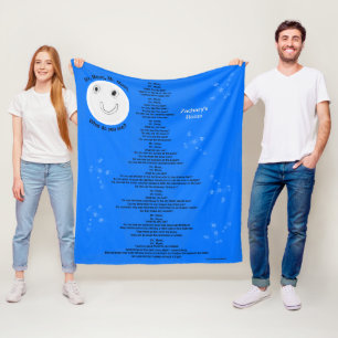 Mr. Moon Children's Poem Stars Name Fleece Blanket