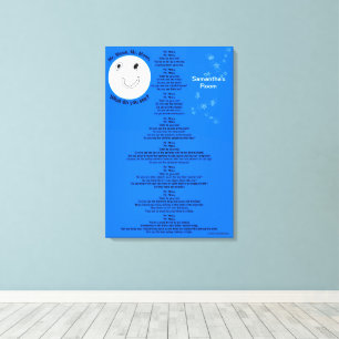Mr. Moon Personalize Name 18" x 27" Canvas Print