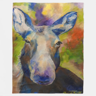 Mr. Moosey Moose Alaskan Fleece Blanket