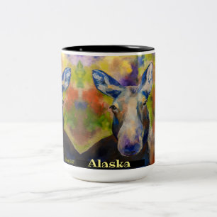 Mr. Moosey Moose Coffee Mug_ALASKA   Two-Tone Coffee Mug